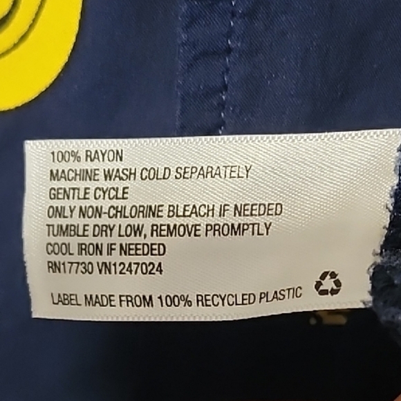 Goodfellow & Co Navy Blue with Yellow Banana Print Casual Button Down Shirt - Picture 7 of 7